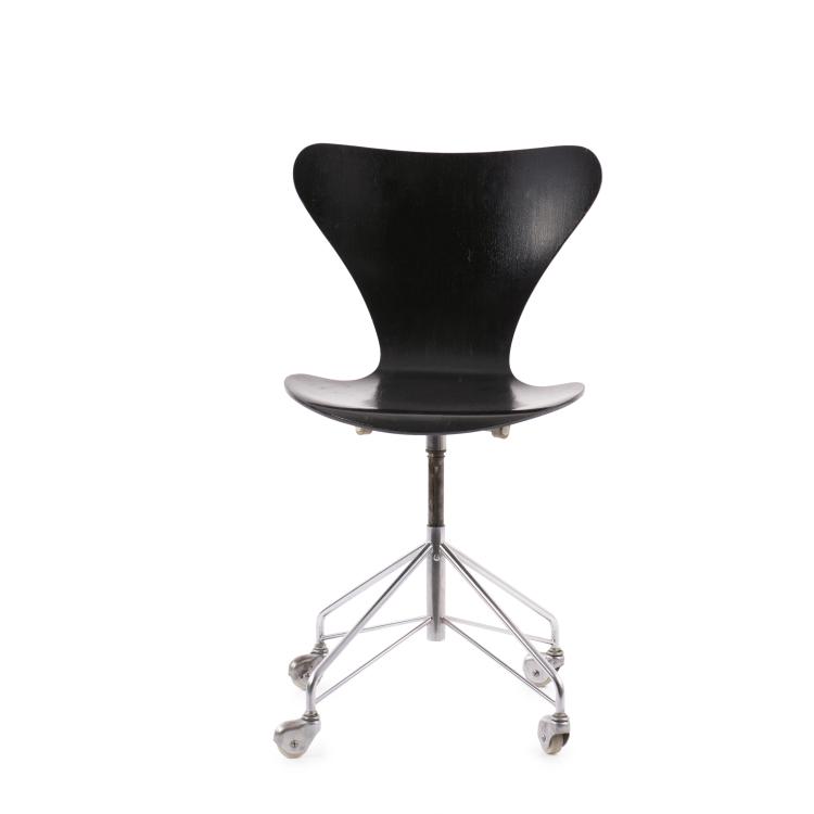 Hauptbild zu Objekt, '3117' desk chair, 1955, Arne Jacobsen, Hansen, Fritz, Aller&oslash;d, 149B 338