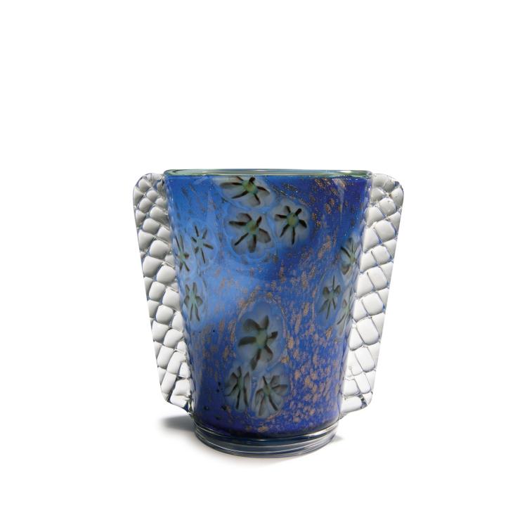 Hauptbild zu Objekt, 'Murrine' vase, c. 1940, Toso, Aureliano, Murano (zugeschrieben), 149C 648