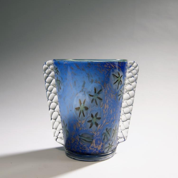 Bild 1 zu Objekt, 'Murrine' vase, c. 1940, Toso, Aureliano, Murano (zugeschrieben), 149C 648
