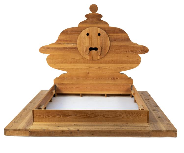 Bild 1 zu Objekt, Bett 'Bocca della Verit&agrave;', 1974, Mario Ceroli, Poltronova, Pistoia, 149A 231