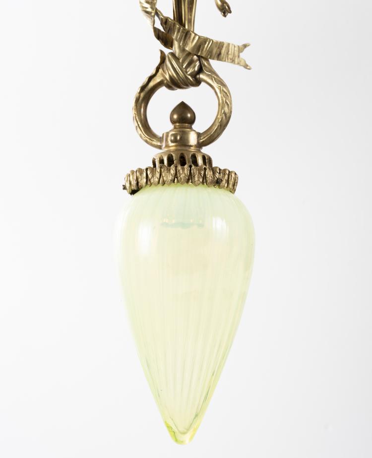 Bild 2 zu Objekt, Deckenleuchte mit Akrobatin, um 1900, Frankreich, 150B 409