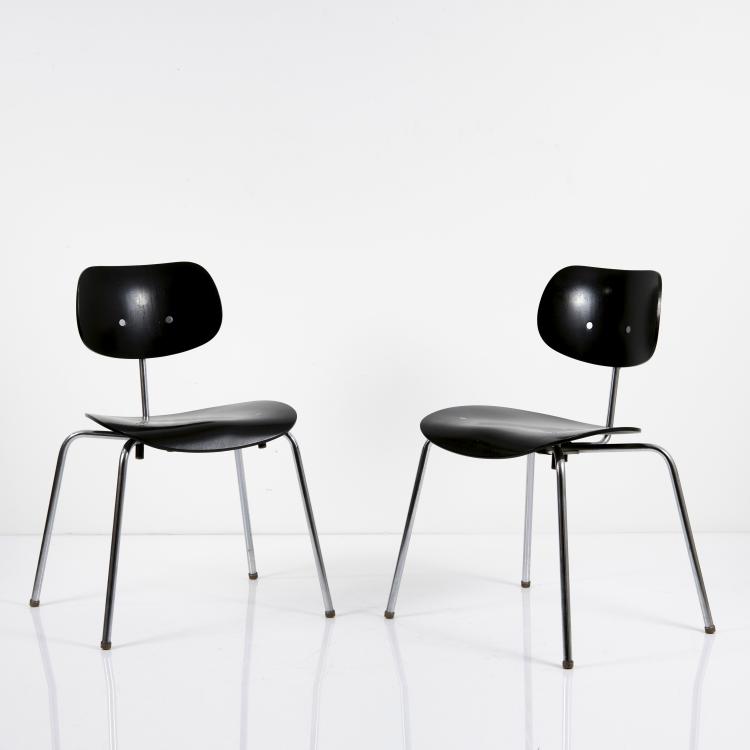 Hauptbild zu Objekt, Two chairs 'SE 68S', c. 1956, Egon Eiermann, Wilde & Spieth, Esslingen, 151A 107