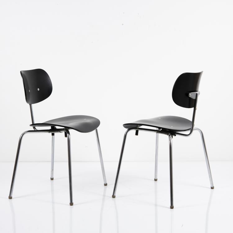 Bild 6 zu Objekt, Two chairs 'SE 68S', c. 1956, Egon Eiermann, Wilde & Spieth, Esslingen, 151A 107