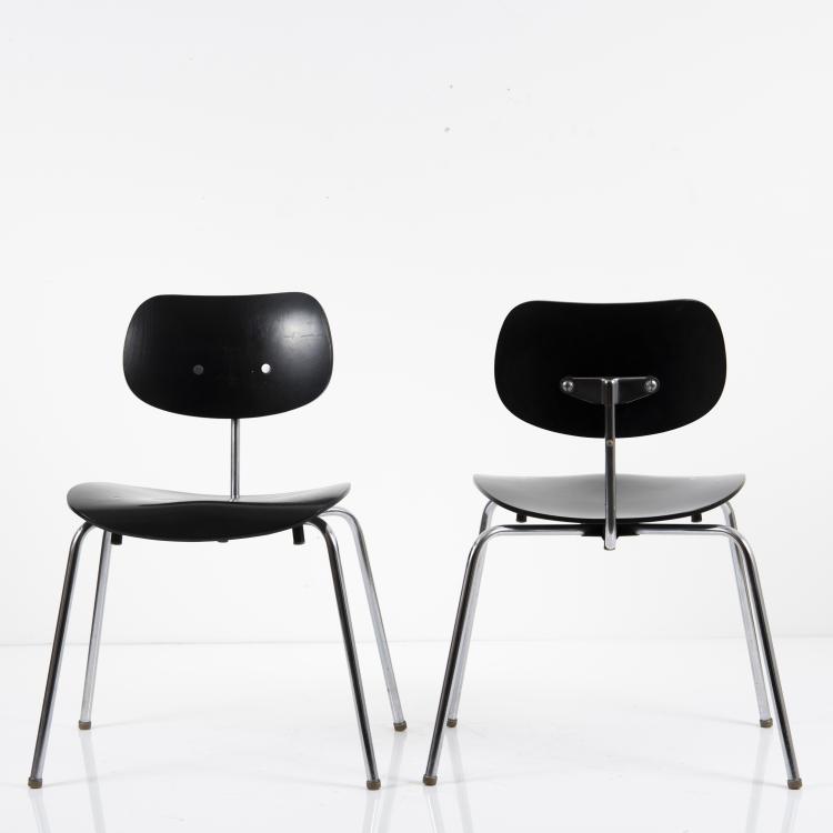 Bild 8 zu Objekt, Two chairs 'SE 68S', c. 1956, Egon Eiermann, Wilde & Spieth, Esslingen, 151A 107