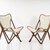 Set of two 'Tripolina' folding armchairs, 1930s