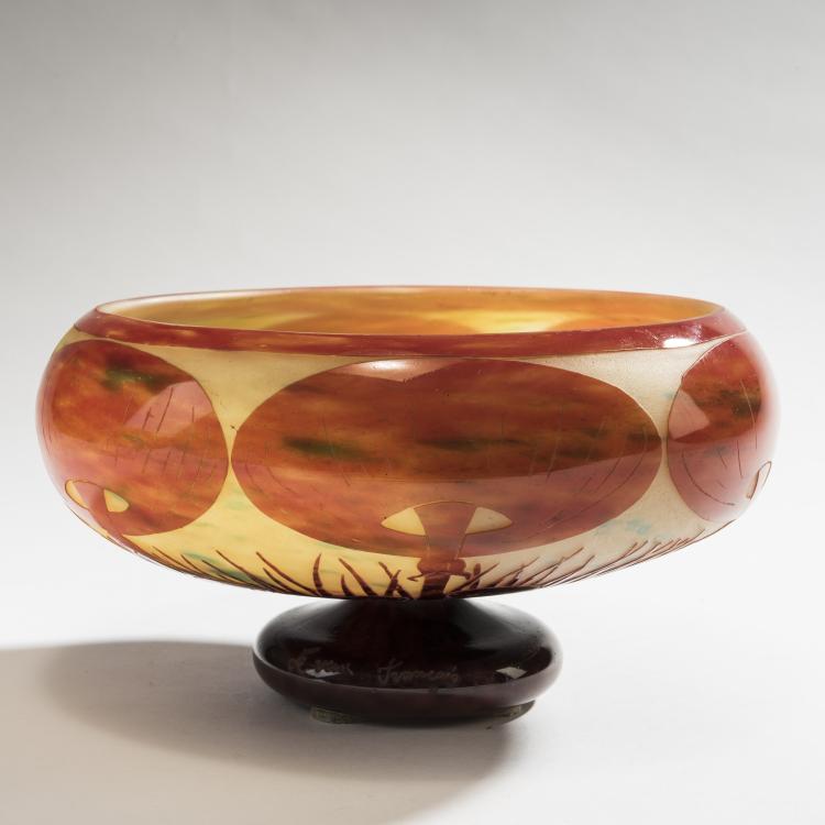 Hauptbild zu Objekt, Fu&szlig;schale 'Coprins', 1923-26, Schneider, Epinay-sur-Seine, 150B 249