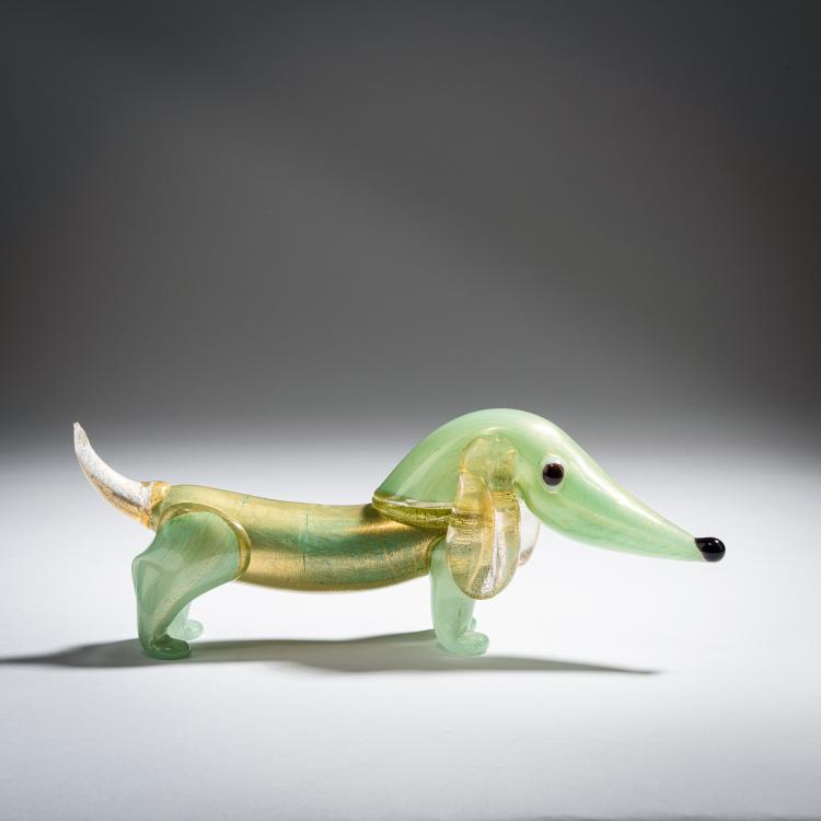 Hauptbild zu Objekt, Dackel, um 1934, Ercole Barovier, Barovier & C., Vetreria Artistica, Murano, 152C 691