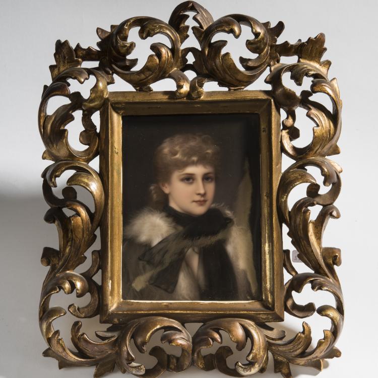 Hauptbild zu Objekt, Woman's portrait, before 1870, Berlin, KPM, 150B 506