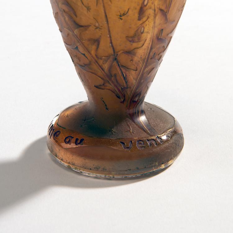 Bild 2 zu Objekt, Vase 'Pissenlit comme la plume au vent', c. 1900, Henri Berg&eacute;, Daum Fr&egrave;res, Nancy, 150B 123