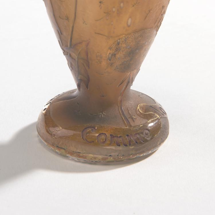 Bild 3 zu Objekt, Vase 'Pissenlit comme la plume au vent', c. 1900, Henri Berg&eacute;, Daum Fr&egrave;res, Nancy, 150B 123