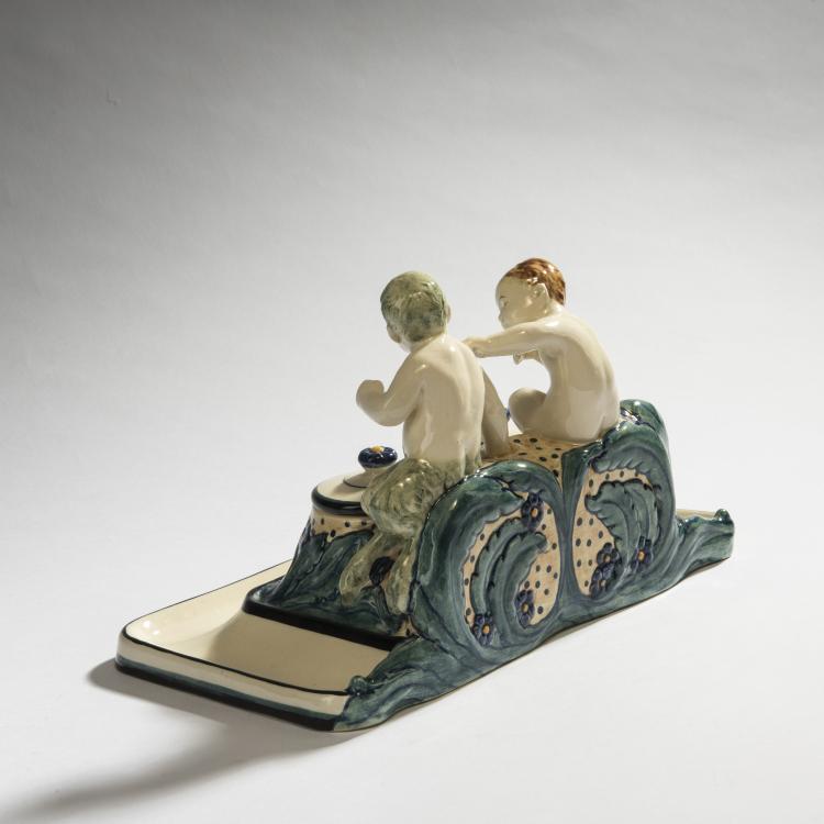 Bild 3 zu Objekt, Ink well, 1910, Wilhelm S&uuml;s, Karlsruhe, Majolikamanufaktur, 150B 511