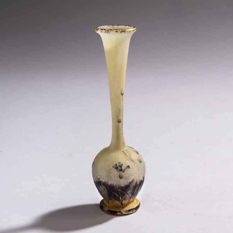 Hauptbild zu Objekt, Miniature vase 'Bleuets', 1901, Daum Fr&egrave;res, Nancy, 150B 126