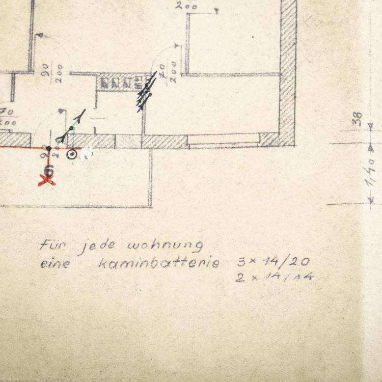 Bild 3 zu Objekt, Architectural plan 'Dessau T&ouml;rten', 1930, Bauhaus Dessau, 151A 27