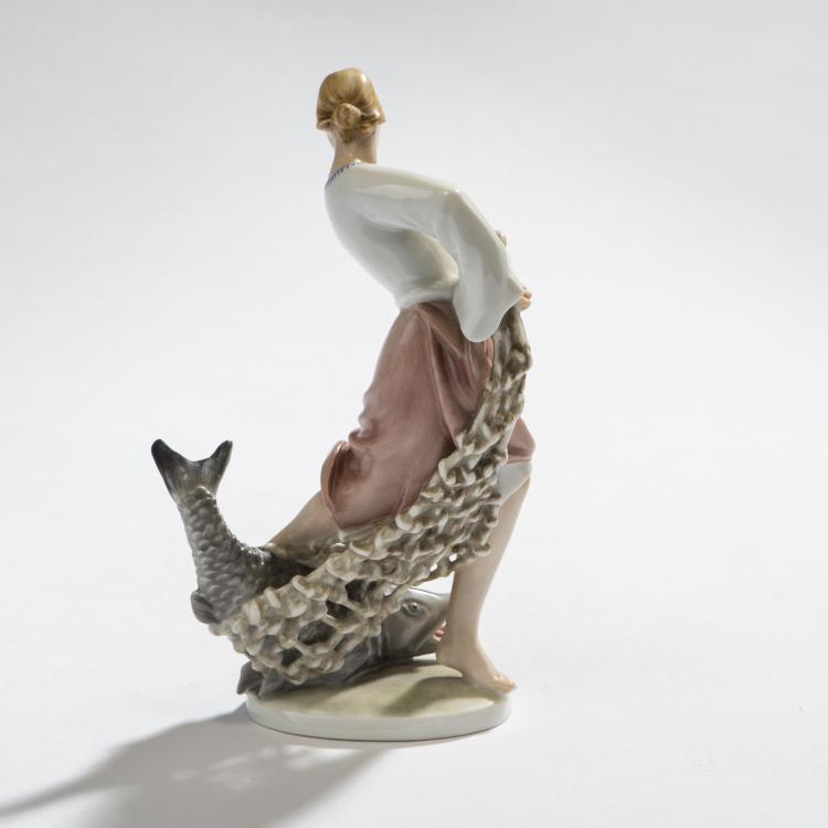 Bild 2 zu Objekt, 'Fischerin', um 1930, Mathilde Jaksch, Augarten, Wien, 150B 567