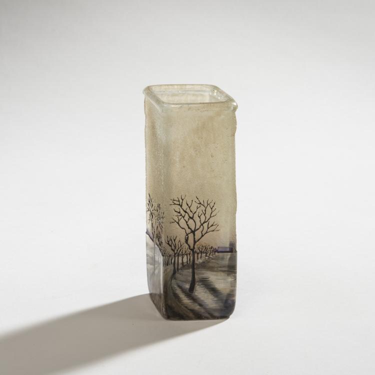 Hauptbild zu Objekt, 'Lamartine'-Vase 'Paysage en Hiver', 1920s, Legras & Cie., Saint-Denis, 150B 218