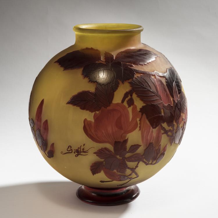 Hauptbild zu Objekt, Vase 'Magnolias', 1920er Jahre, Gall&eacute;, Etablissements, Nancy, 150B 206