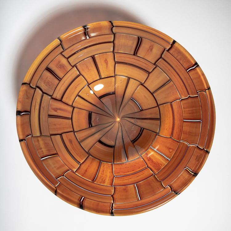 Bild 1 zu Objekt, 'Tessere ambra' bowl, 1956, Ercole Barovier, Barovier & Toso, Murano, 152C 717