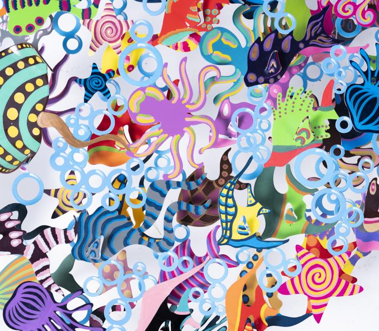 Bild 1 zu Objekt, Metal Wall Sculpture 'Go with the Flow', 21st Century, David Kracov, 151C 715