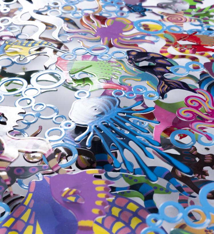 Bild 3 zu Objekt, Metal Wall Sculpture 'Go with the Flow', 21st Century, David Kracov, 151C 715