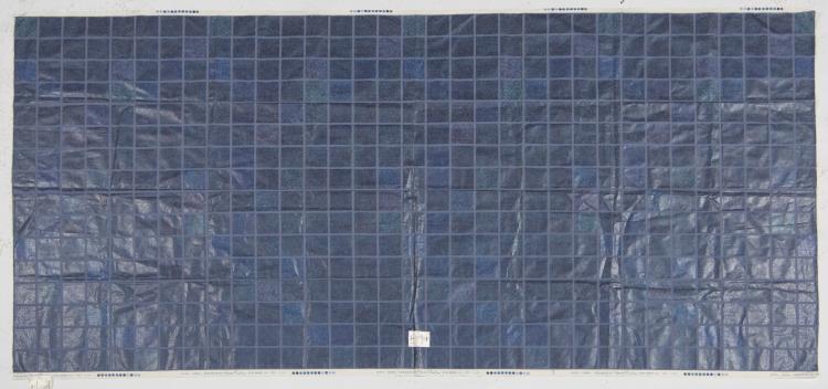 Hauptbild zu Objekt, Set of two swatches of fabric, 'Mira Orion' and 'Mira Cinna' - 'MIRA QUARTO', 1985, Verner Panton, Mira-X, Suhr, 151B 565