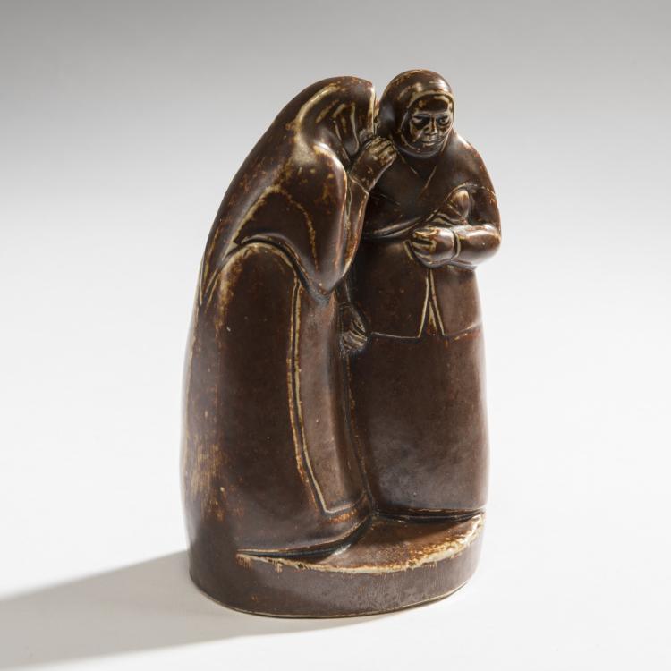 Hauptbild zu Objekt, 'Two gossiping women', c. 1910, Hans Wewerka, Hanke, Reinhold, H&ouml;hr, 150B 510