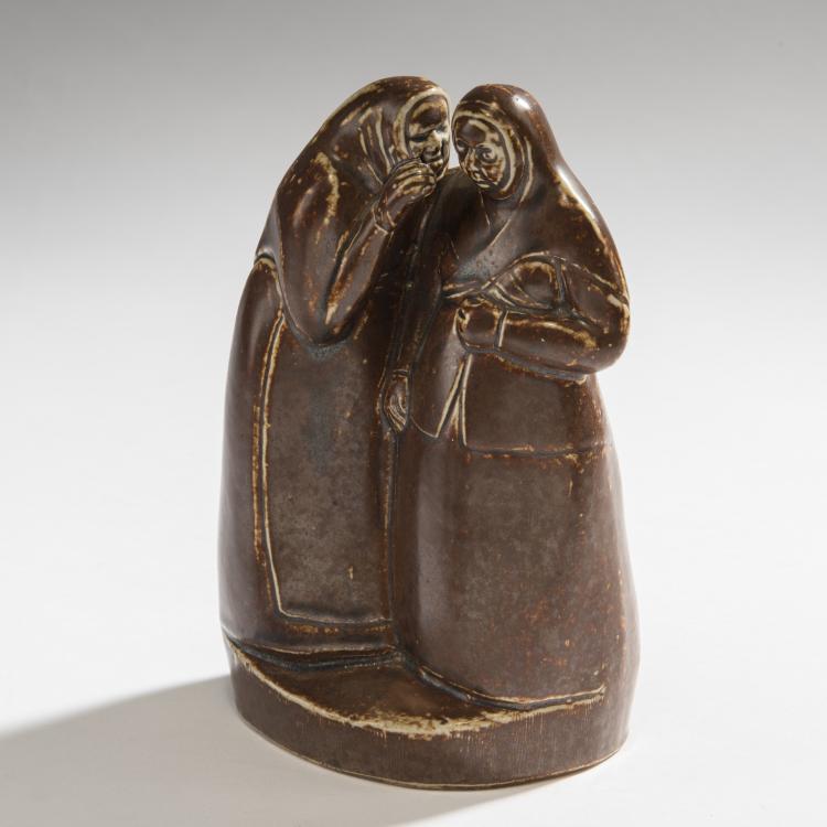 Bild 1 zu Objekt, 'Two gossiping women', c. 1910, Hans Wewerka, Hanke, Reinhold, H&ouml;hr, 150B 510