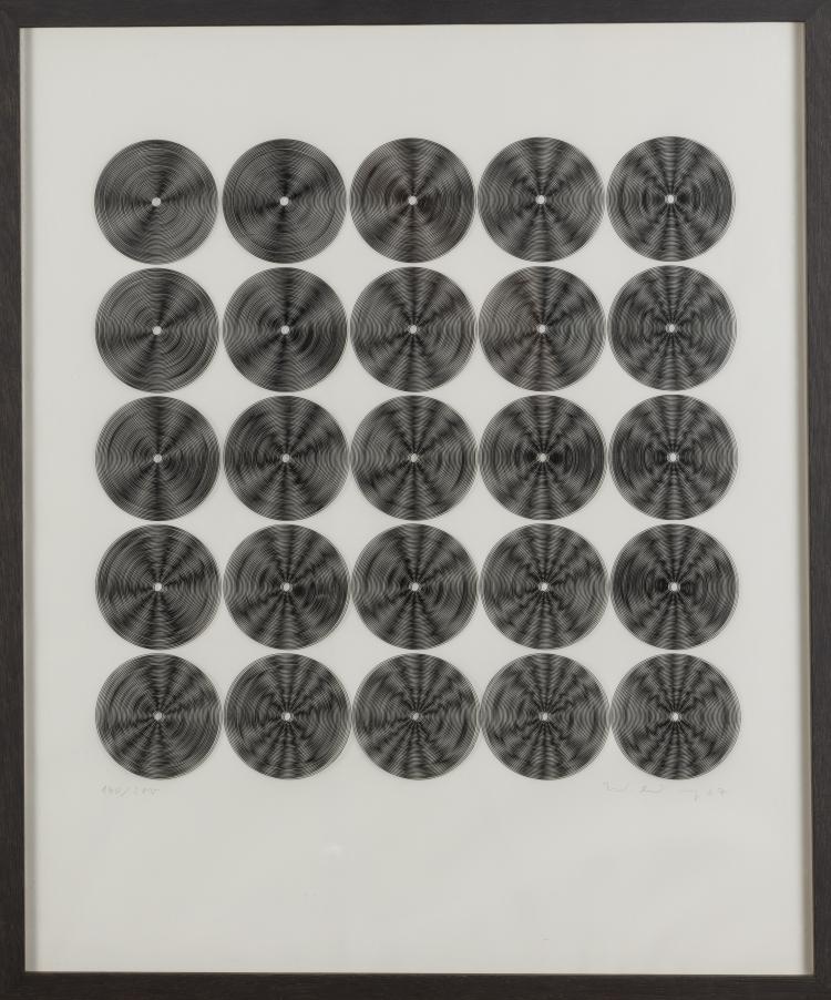 Hauptbild zu Objekt, Ohne Titel (5 x 5 Kreise), 1967, Ludwig Wilding, 151C 808