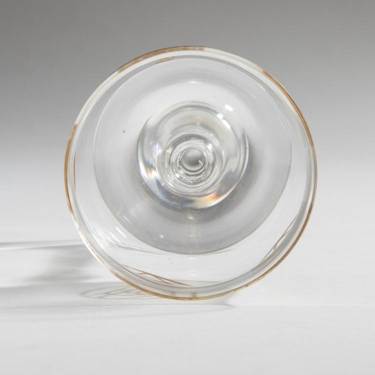 Bild 1 zu Objekt, Weinglas 'Goldene Rose', um 1903, Hans Christiansen, Theresienthaler Krystallglasfabrik, 150B 320