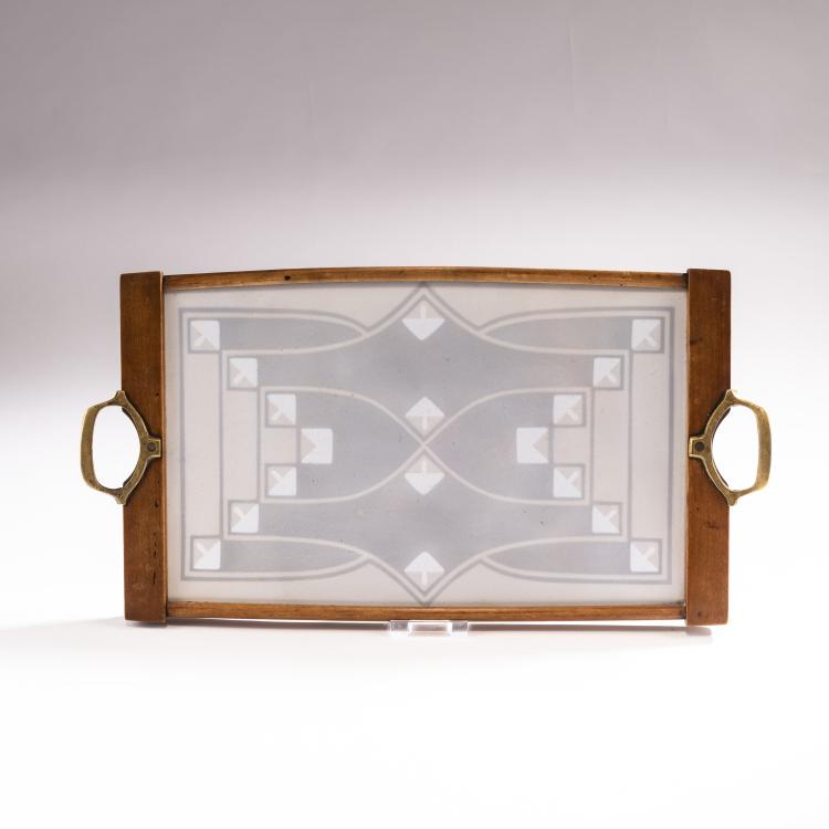 Hauptbild zu Objekt, Tablett, um 1908, Christian Neureuther, W&auml;chtersbach, Schlierbach, 150B 546