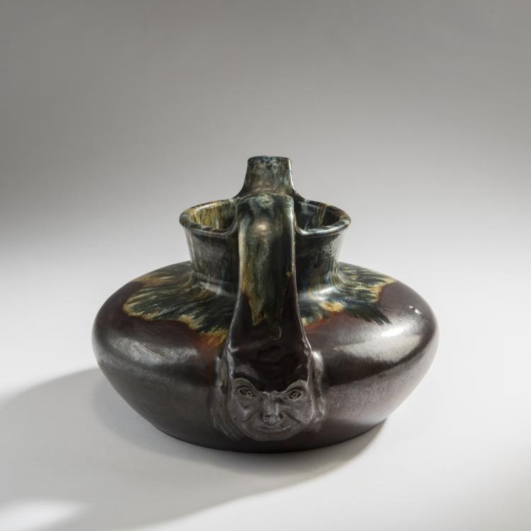 Bild 2 zu Objekt, Henkelvase mit zwei Masken, um 1906, Ernst Barlach, Mutz, Richard, Berlin, 150B 530