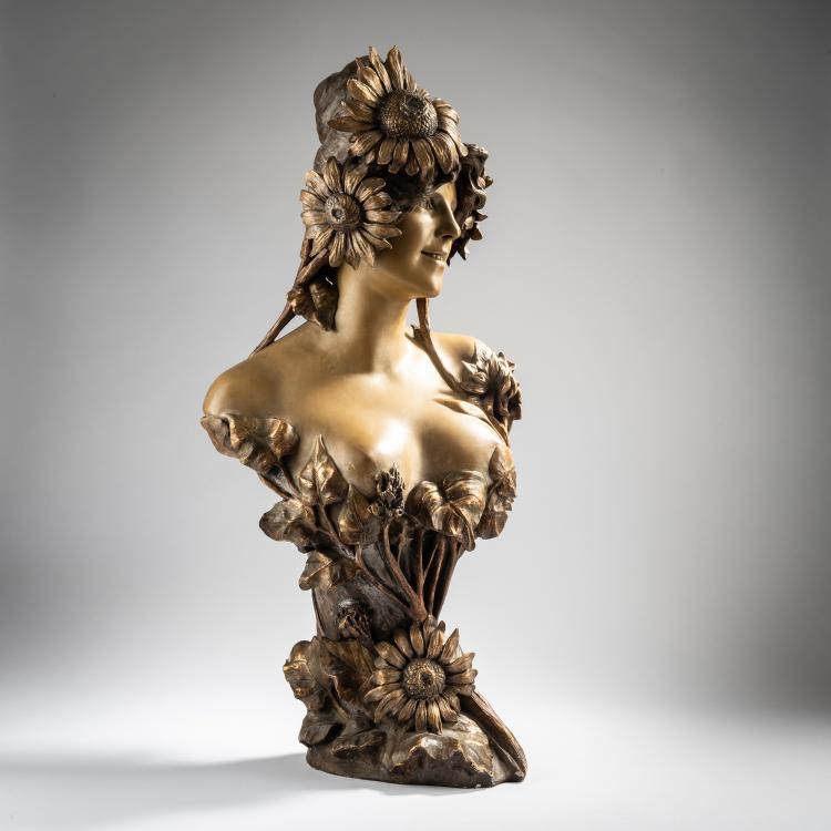 Hauptbild zu Objekt, 'Sunflower' - 'Hyliothrope', c. 1899, A. Bertrand,Ipazzio A. Bortone, Goldscheider, Friedrich, 153C 472