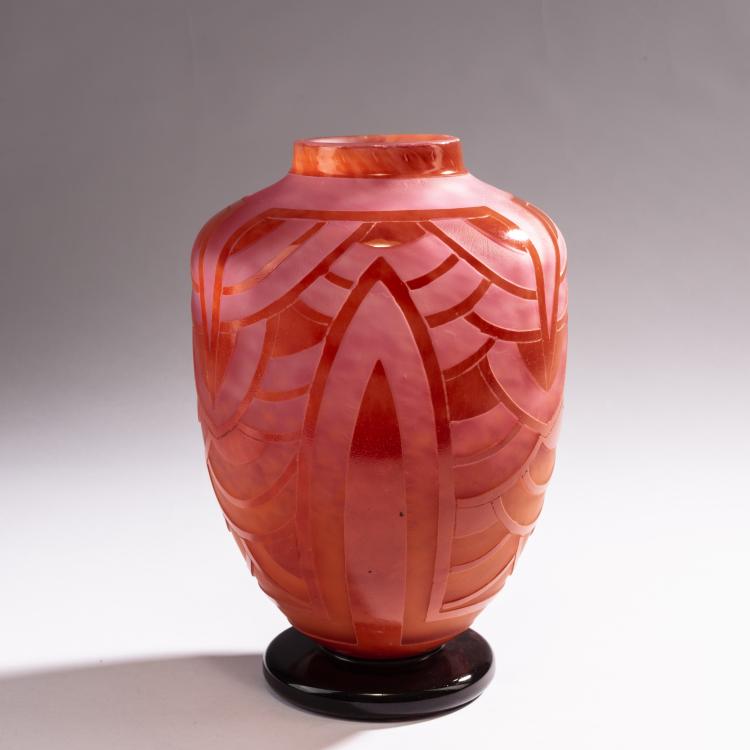 Hauptbild zu Objekt, Vase 'N&eacute;nuphars rouges', 1928-30, Schneider, Epinay-sur-Seine, 150B 267