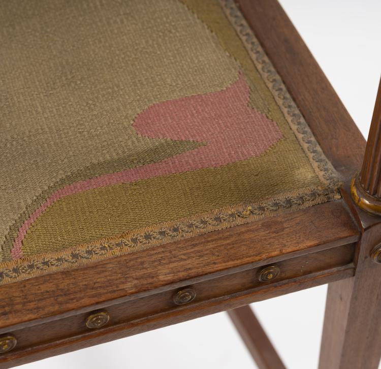 Bild 4 zu Objekt, Armlehnstuhl mit Bezug f&uuml;r den 'Holl&auml;nd'schen Stuhl' von Henry van de Velde, 1898, Henry van de Velde, Scherrebek, Kunstwebschule, 150B 628