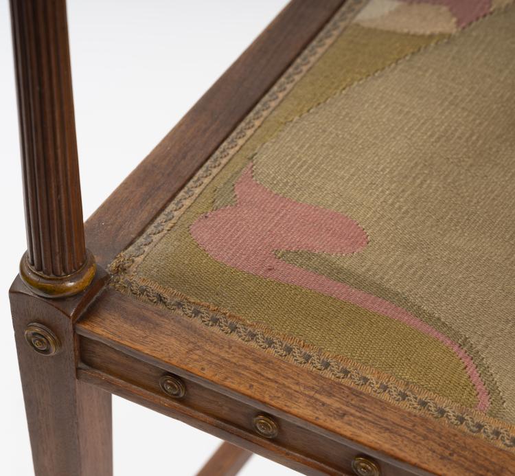 Bild 6 zu Objekt, Armlehnstuhl mit Bezug f&uuml;r den 'Holl&auml;nd'schen Stuhl' von Henry van de Velde, 1898, Henry van de Velde, Scherrebek, Kunstwebschule, 150B 628