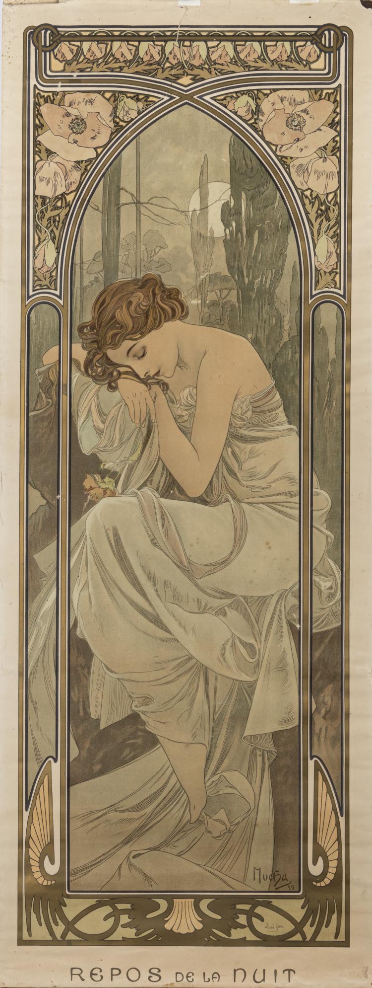 Hauptbild zu Objekt, 'Repos de la nuit' aus 'Heures du jour', 1899, Alphonse Mucha, 150B 597