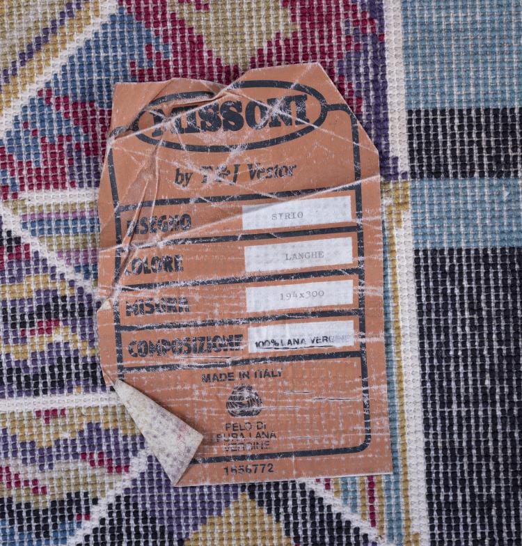 Bild 2 zu Objekt, 'Strio' carpet, 1980s, Ottavio Missoni, Vestor, T. & J., Golasecca; Missoni, Mailand, 151B 567
