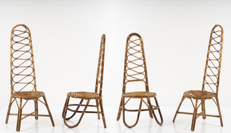 Bild 4 zu Objekt, Set of four wicker chairs, 1950s, Italien, 151B 389