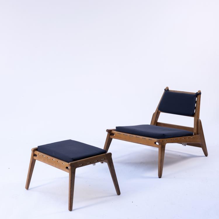 Bild 1 zu Objekt, Two armchairs, two stools, a coffee table, c. 1958, VEB Deutsche Werkst&auml;tten, Dresden Hellerau, 151A 114