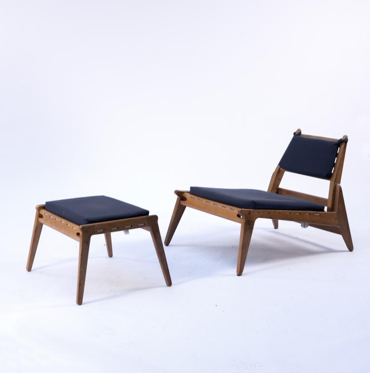 Bild 2 zu Objekt, Two armchairs, two stools, a coffee table, c. 1958, VEB Deutsche Werkst&auml;tten, Dresden Hellerau, 151A 114