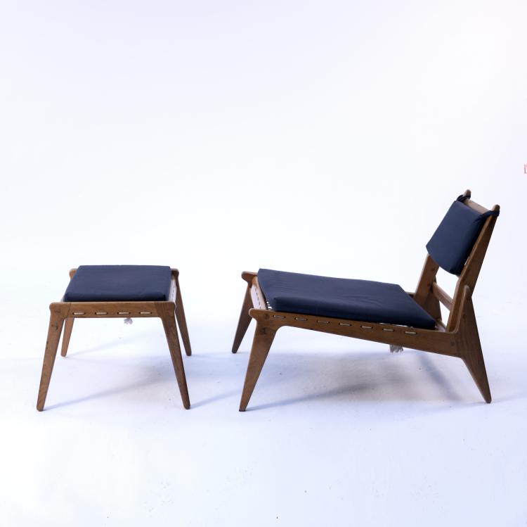 Bild 3 zu Objekt, Two armchairs, two stools, a coffee table, c. 1958, VEB Deutsche Werkst&auml;tten, Dresden Hellerau, 151A 114