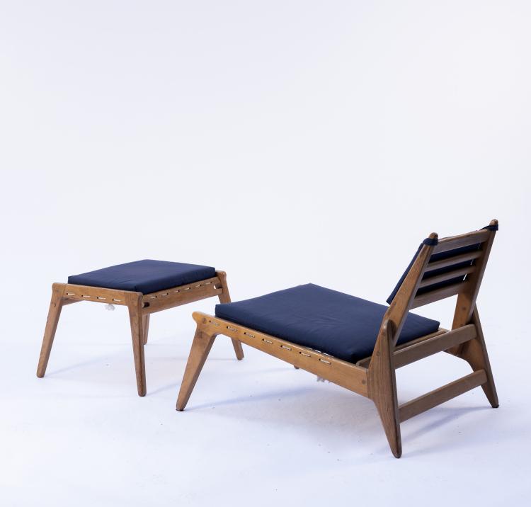 Bild 4 zu Objekt, Two armchairs, two stools, a coffee table, c. 1958, VEB Deutsche Werkst&auml;tten, Dresden Hellerau, 151A 114