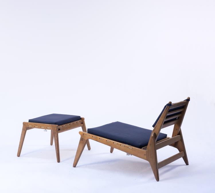Bild 5 zu Objekt, Two armchairs, two stools, a coffee table, c. 1958, VEB Deutsche Werkst&auml;tten, Dresden Hellerau, 151A 114