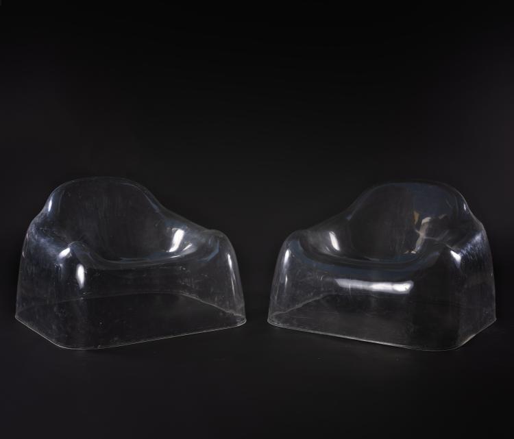 Hauptbild zu Objekt, Set of two easy chairs, 1960/70s, Frankreich, 151B 443