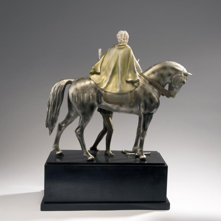 Bild 2 zu Objekt, 'Reiterin und S&auml;nger', um 1925, Otto Poertzel, Preiss & Kassler, Berlin, 150B 366