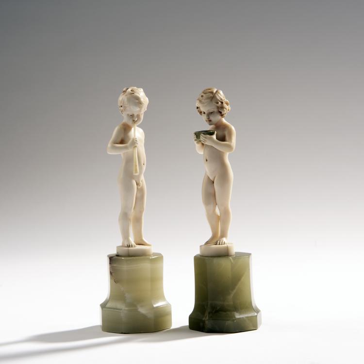 Bild 4 zu Objekt, 'Girl with Small Case' and 'Boy with Trumpet', pre-1914, Ferdinand Preiss, 150B 368