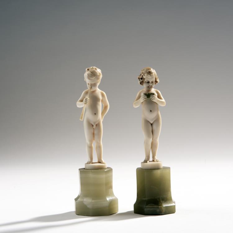 Bild 5 zu Objekt, 'Girl with Small Case' and 'Boy with Trumpet', pre-1914, Ferdinand Preiss, 150B 368