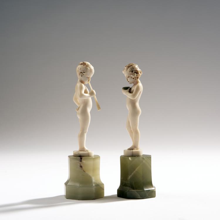 Bild 8 zu Objekt, 'Girl with Small Case' and 'Boy with Trumpet', pre-1914, Ferdinand Preiss, 150B 368