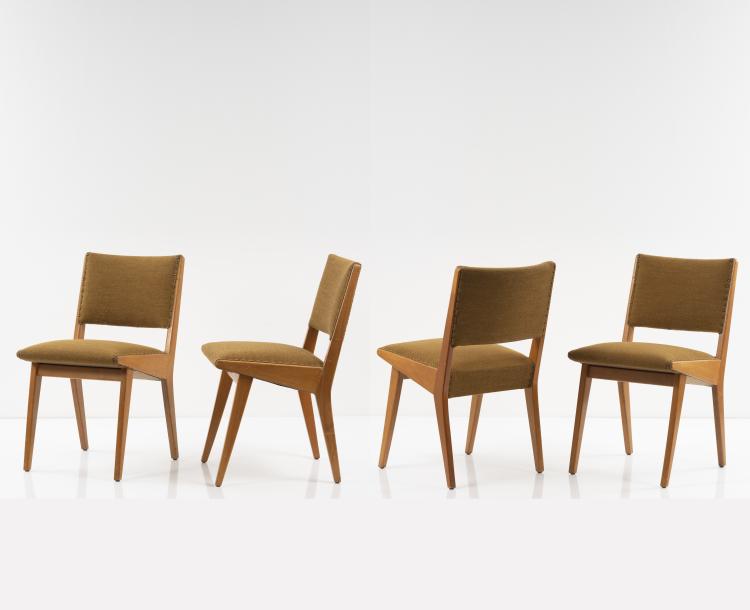 Hauptbild zu Objekt, Set of four side chairs '666 USP', 1941, Jens Risom, Knoll International, New York, 151B 291