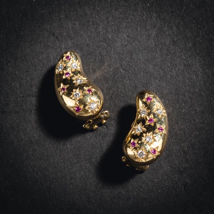 Hauptbild zu Objekt, Paar Ohrclips 'Teardrop', Tiffany & Co., 154C 351