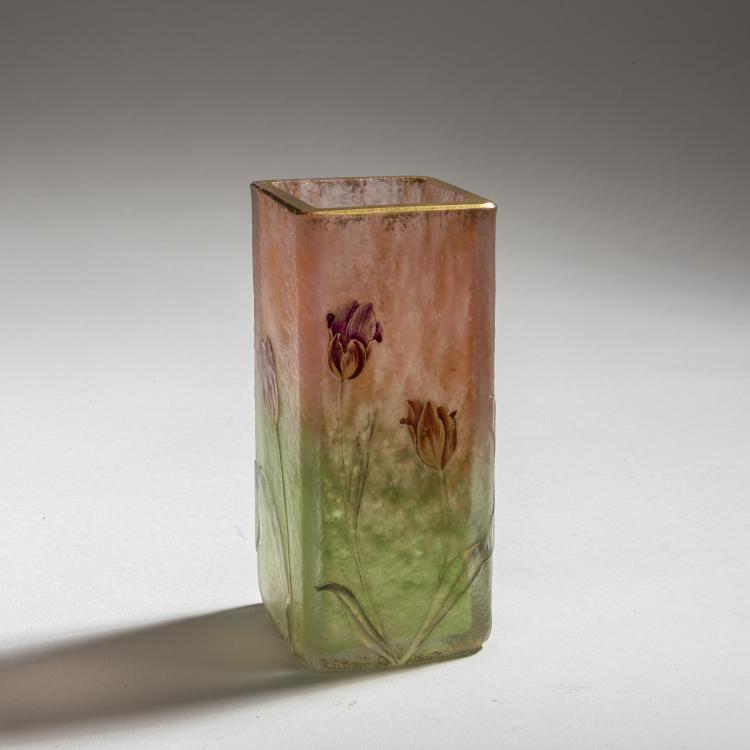 Hauptbild zu Objekt, Vase 'Tulipes', c. 1900, Daum Fr&egrave;res, Nancy, 150B 124